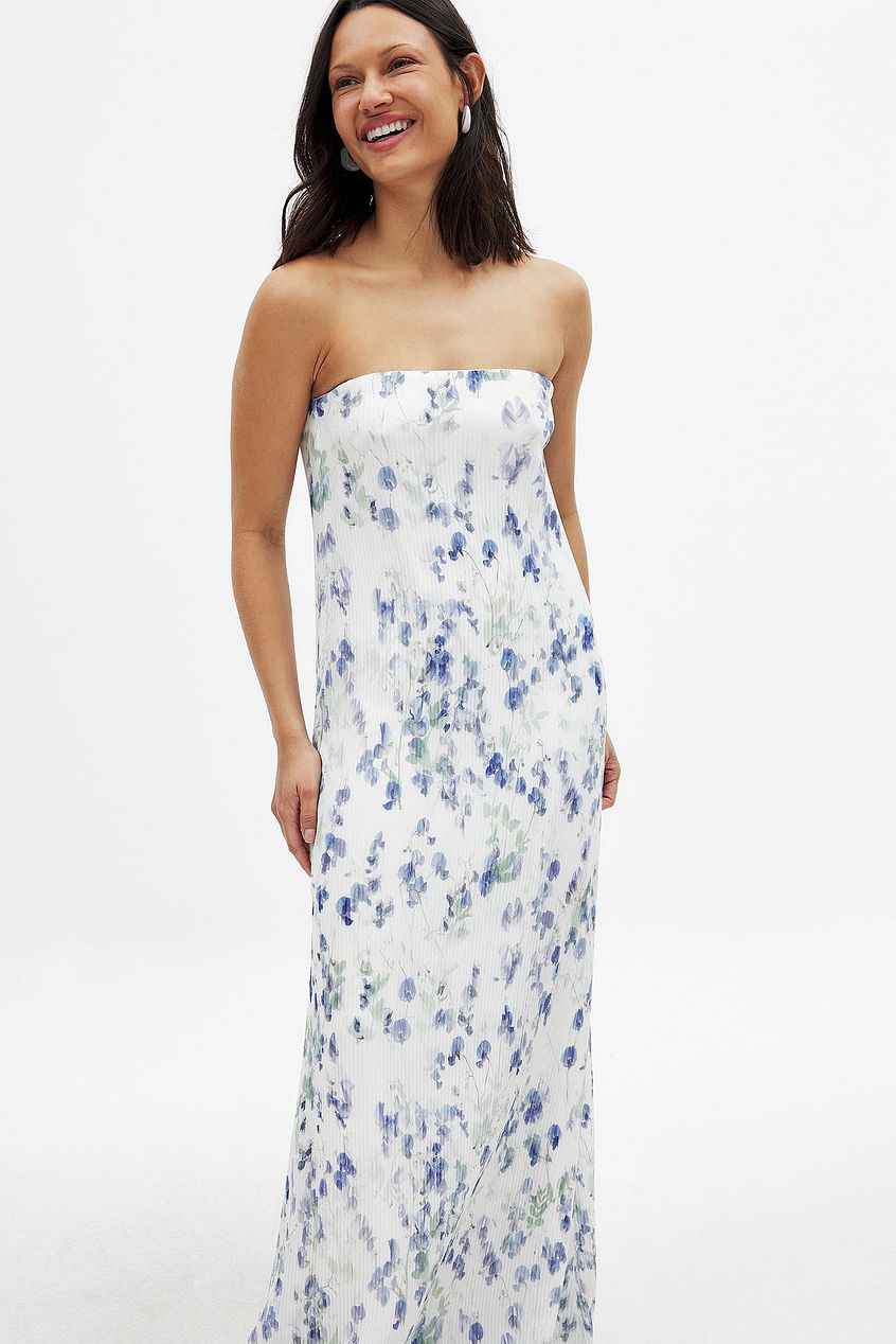 Na-kd Plisse Maxi Tube Dress