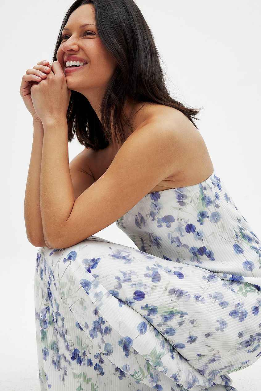 Na-kd Plisse Maxi Tube Dress