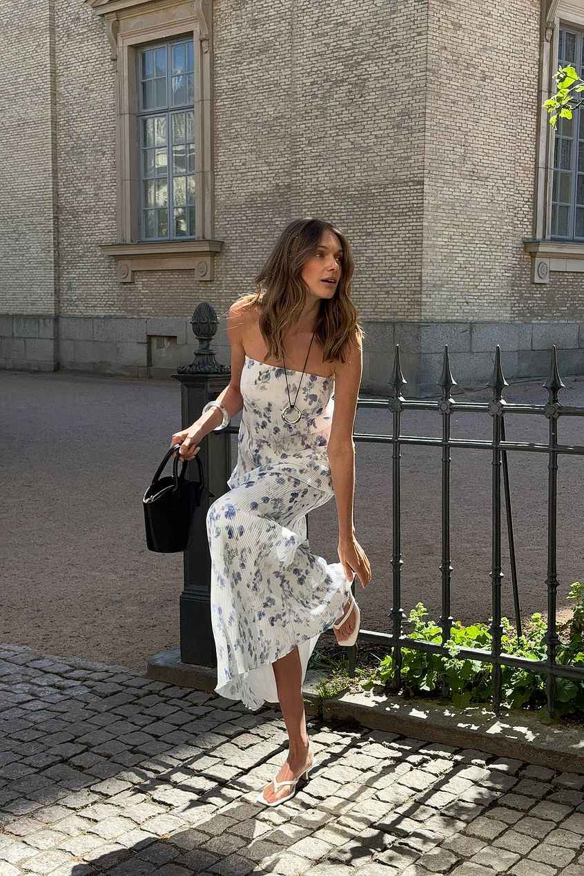 Na-kd Plisse Maxi Tube Dress