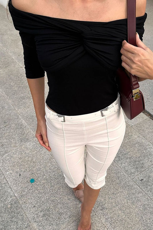 Off Shoulder Twisted Top