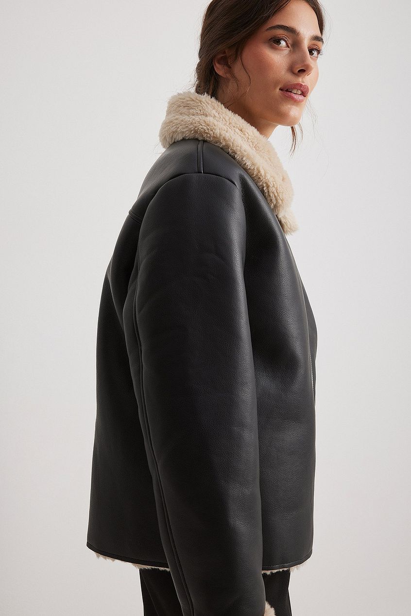 PU Teddy Short Jacket