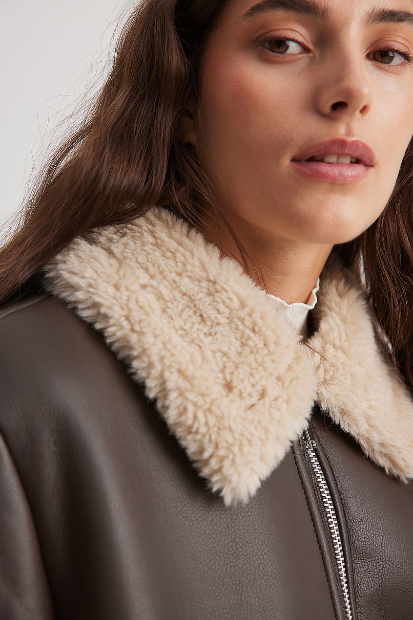PU Teddy Short Jacket