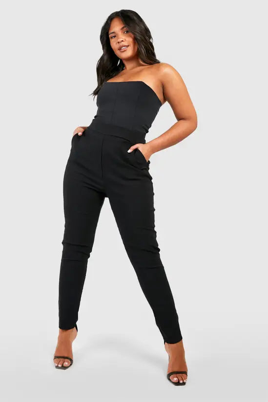 boohoo Plus Super Stretch Fitted Trousers