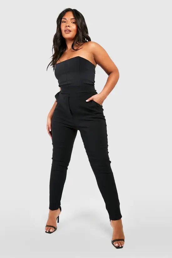 boohoo Plus Super Stretch Fitted Trousers