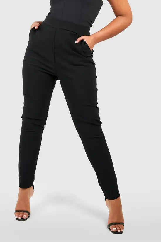 boohoo Plus Super Stretch Fitted Trousers