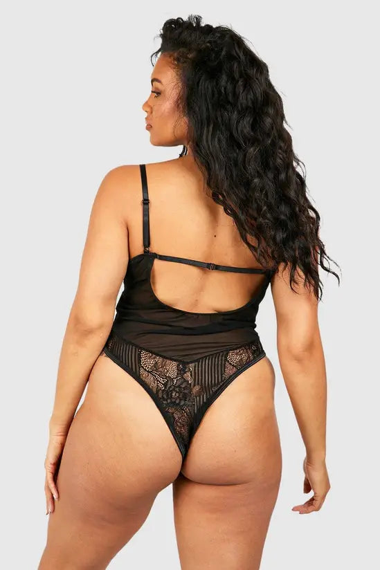 Boohoo Plus Lace Bodysuit