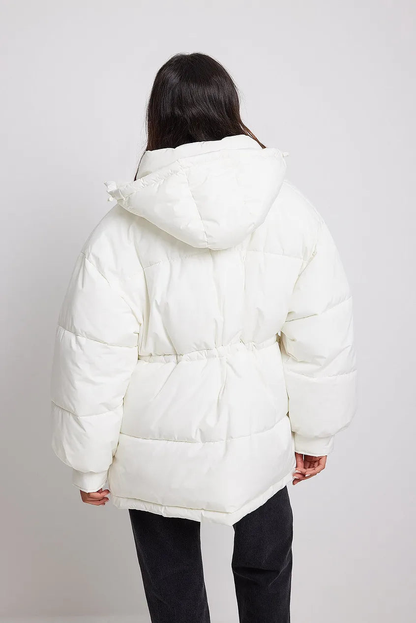 Waist Drawstring Padded Jacket