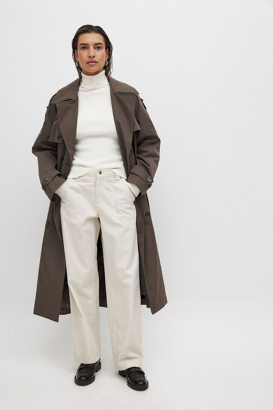 Relaxed Cargo Pocket Cotton Pants