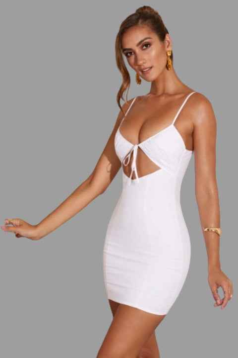 Ohpolly - 5505 - cotton white mini dress
