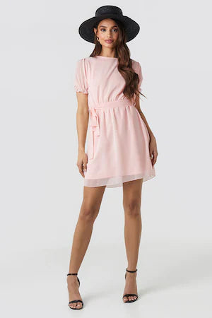 Short Sleeve Chiffon Dress