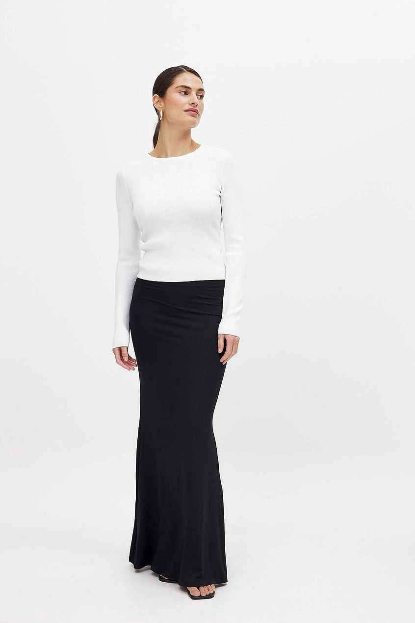 Na-kd - Ribbed Knitted Round Neck Top