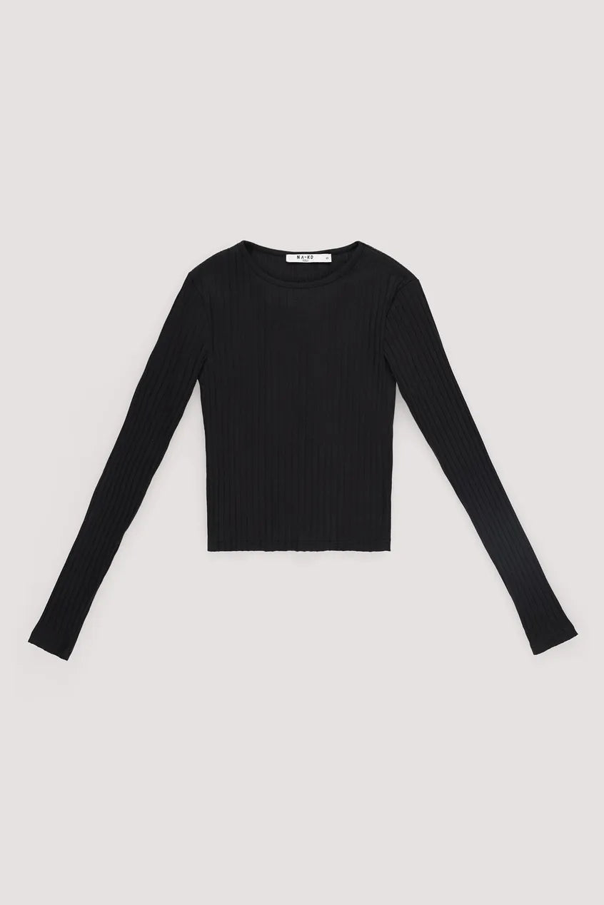 Ribbed Open Back Top