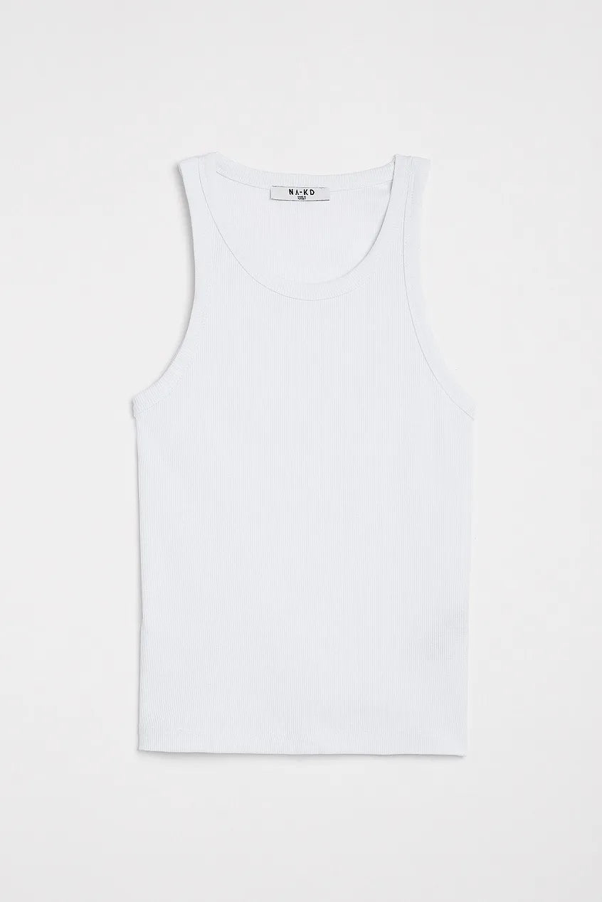 Ribbed Tank White