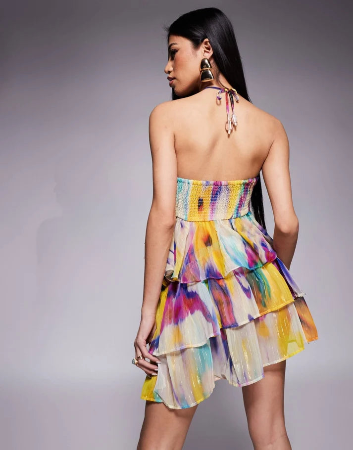 River Island rara mini skirt co-ord in bright purple