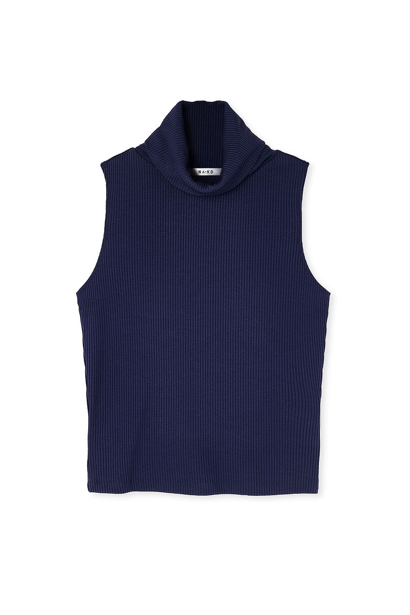 Roll Neck Sleeveless Top