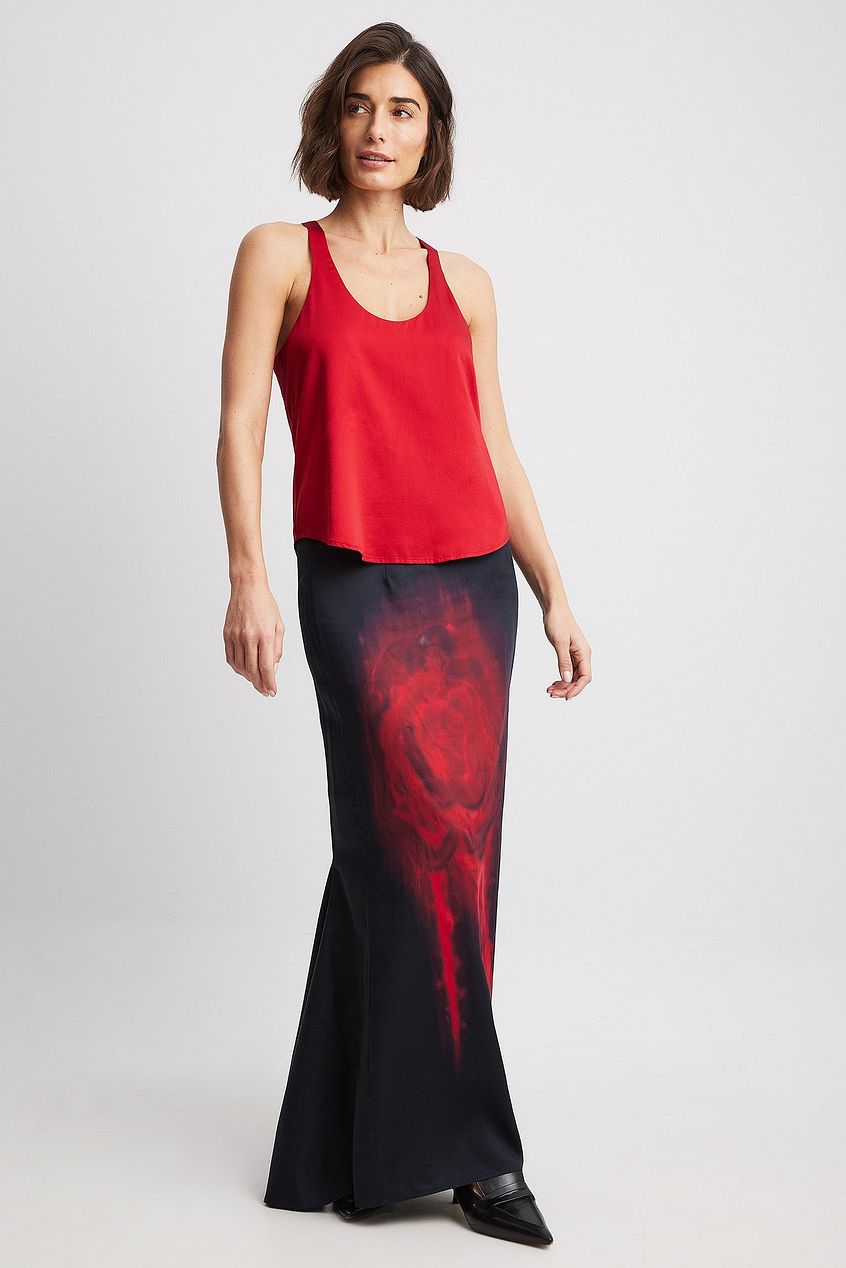 Na-kd Rose Print Skirt