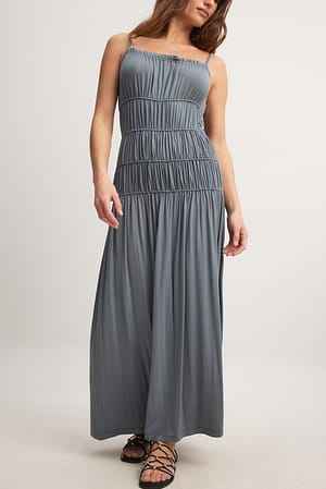 NAKD Rouched midi dress - grey