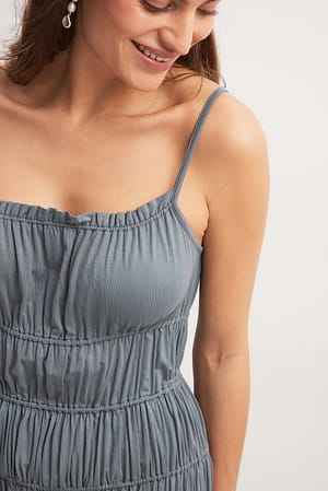 NAKD Rouched midi dress - grey