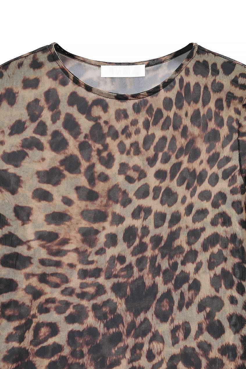 Na-kd Round Neck Fitted Mesh Top