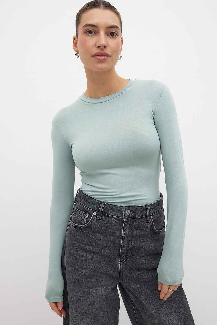 Na-kd Round Neck Long Sleeve Top
