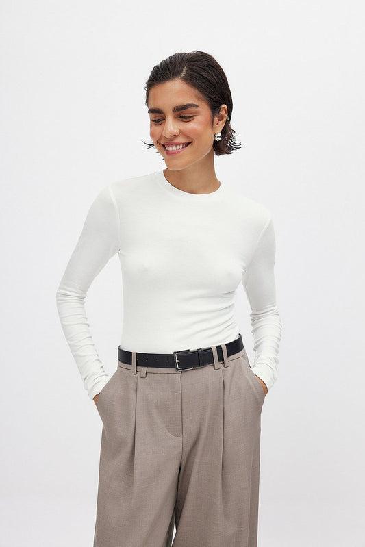 Round Neck Long Sleeve Top