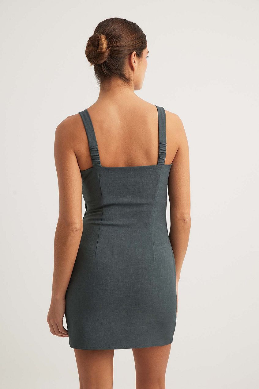 Ruched Waist Mini Dress