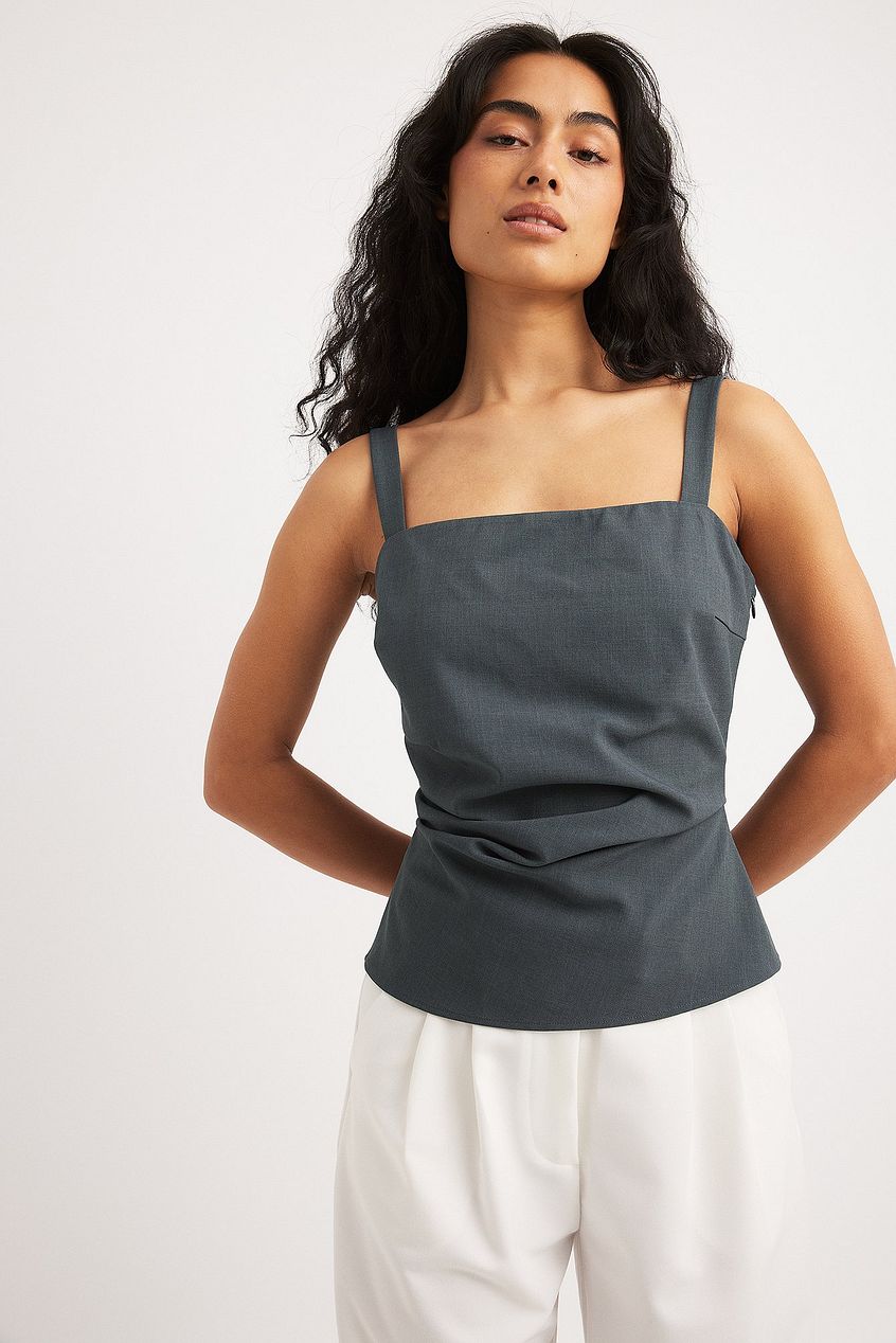 Ruched Waist Tailored Singlet