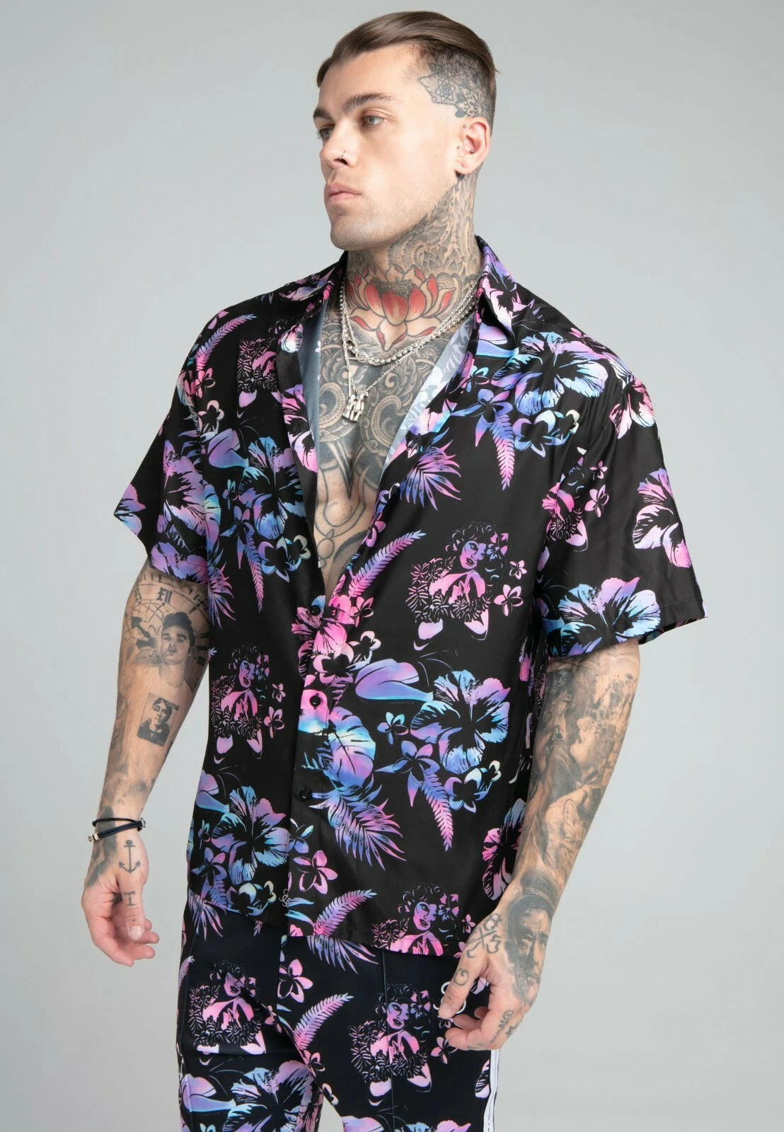 Asos Siksilk logo print t-shirt in black