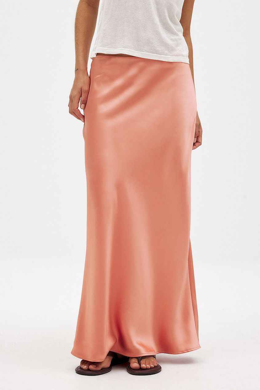 Na-kd Satin Midi Skirt
