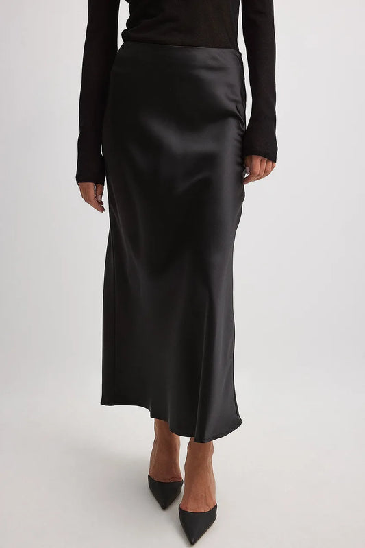 Satin Midi Skirt