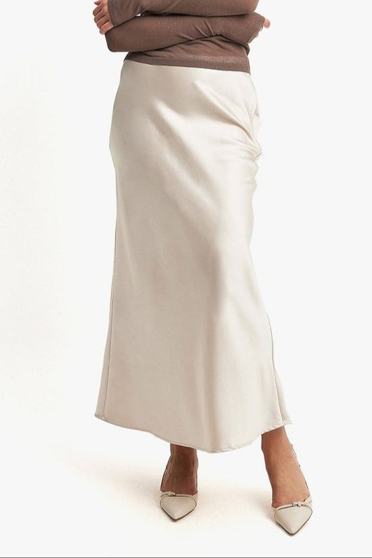 Satin Midi Skirt