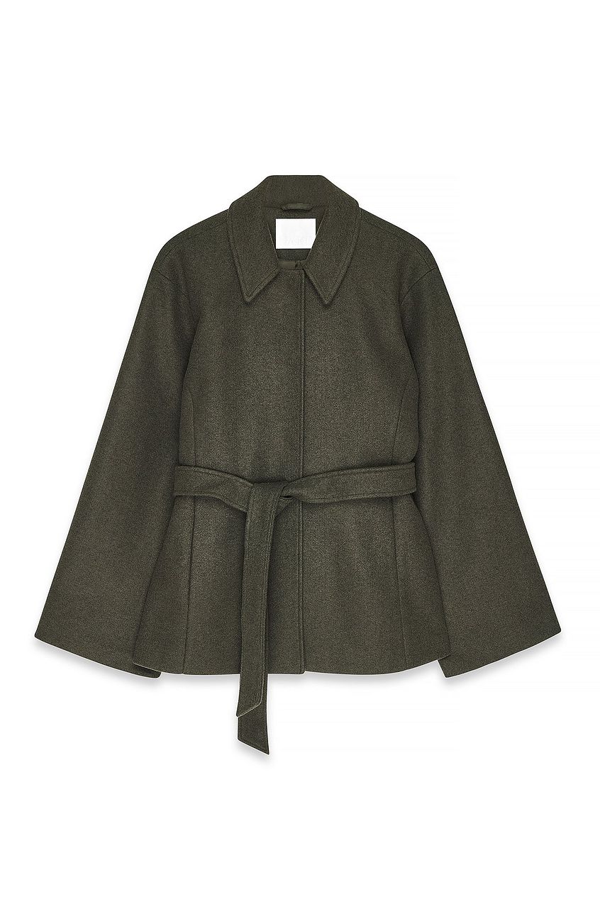 Na-kd Seam Detail Belted Short Coat