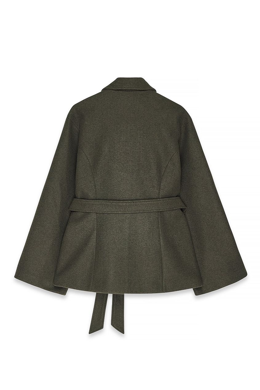 Na-kd Seam Detail Belted Short Coat