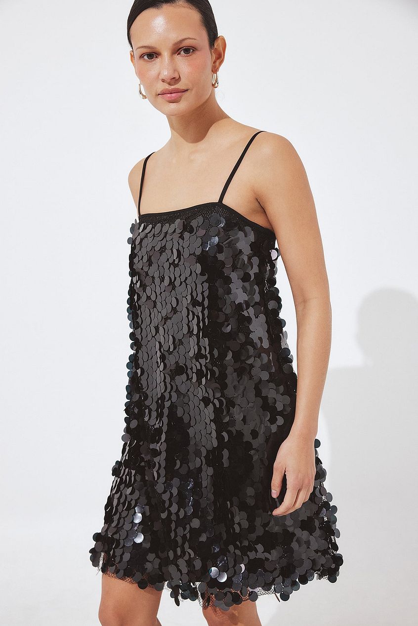 Na-kd Sequin Mini Slip Dress