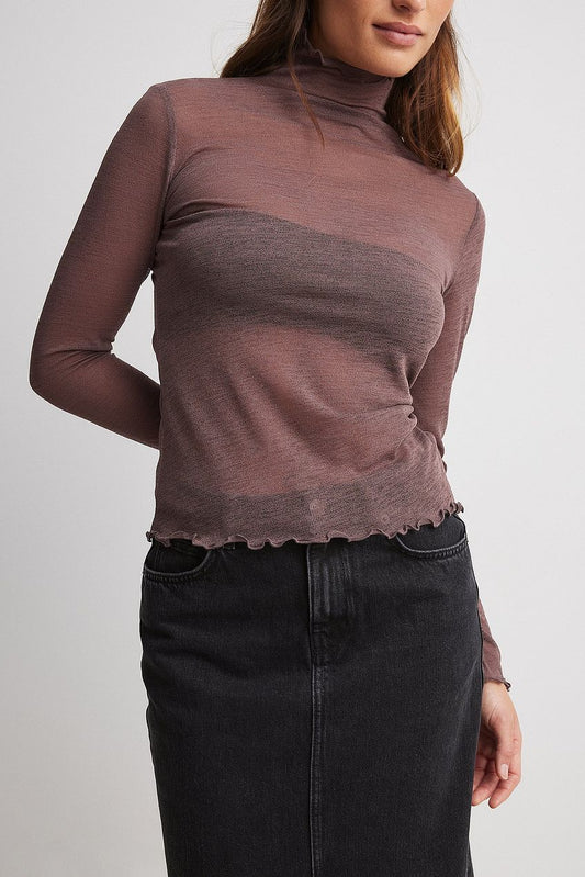 Sheer Long Sleeve Top