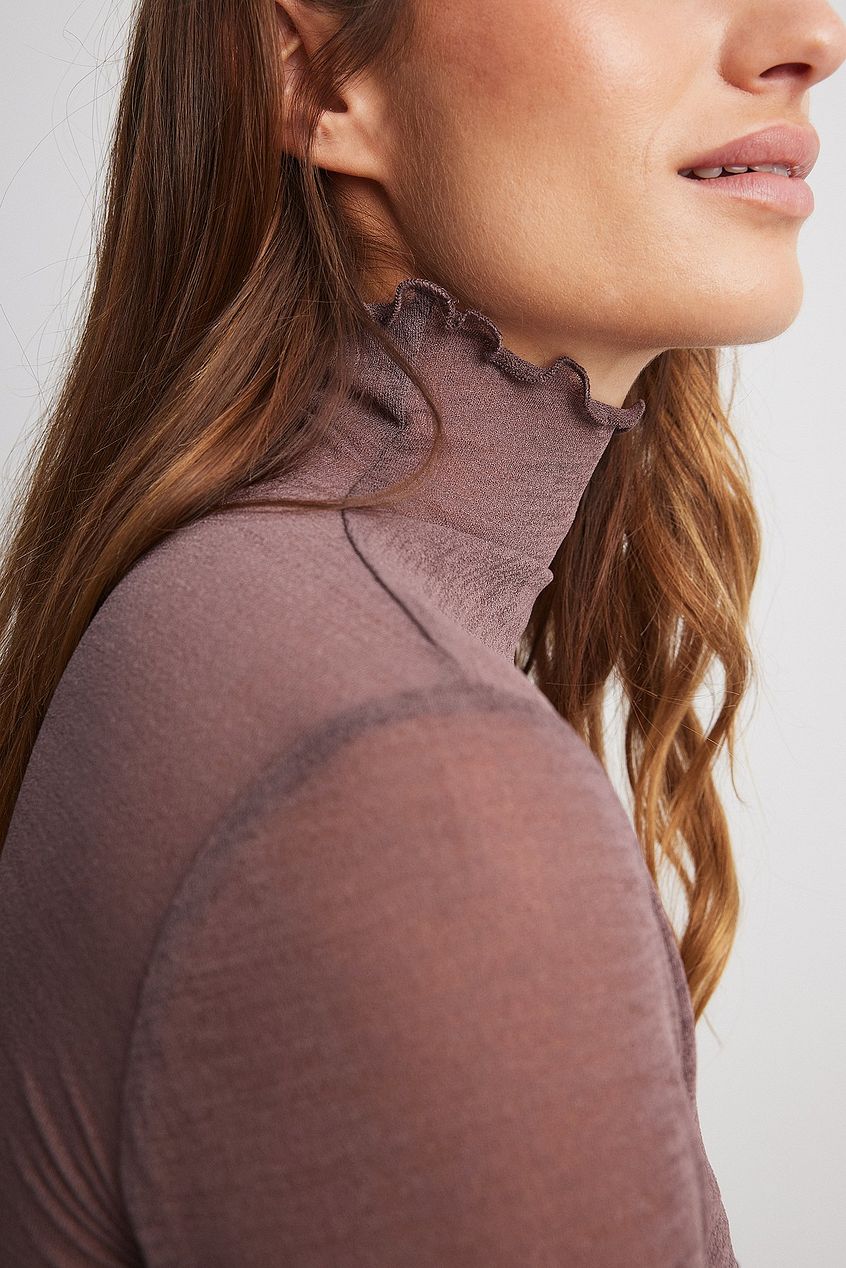 Sheer Long Sleeve Top