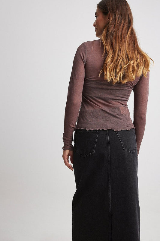Sheer Long Sleeve Top