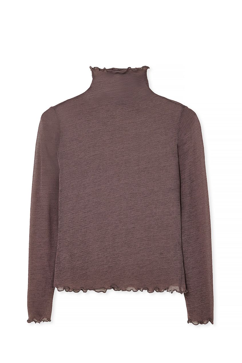Sheer Long Sleeve Top