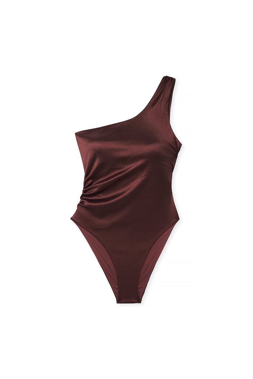 Na-kd Shiny Asymmetric Swimsuit