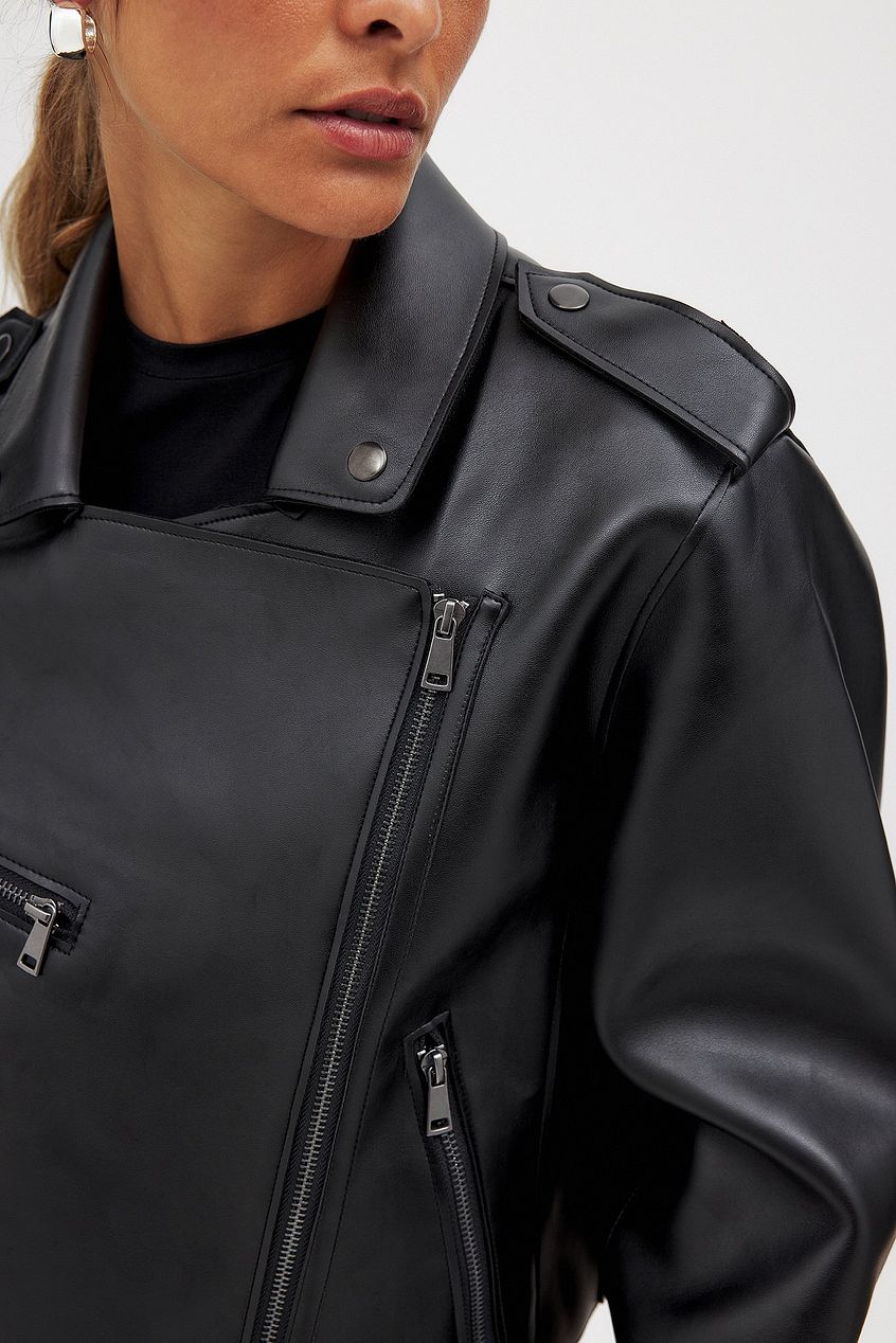 Short Biker PU Jacket
