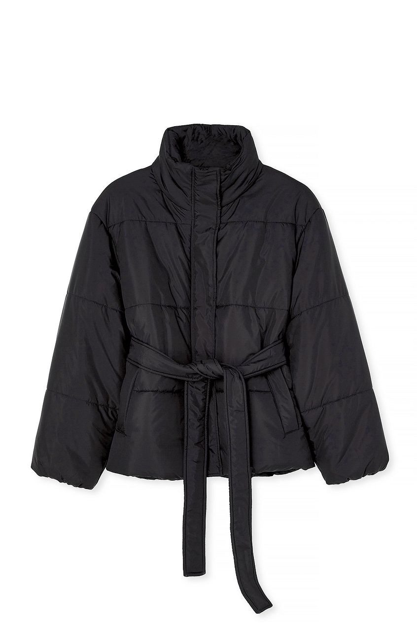 Short Padded Belted Jacket