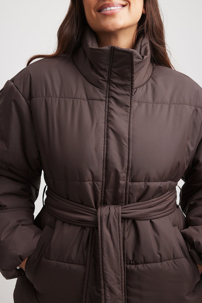 Short Padded Belted Jacket