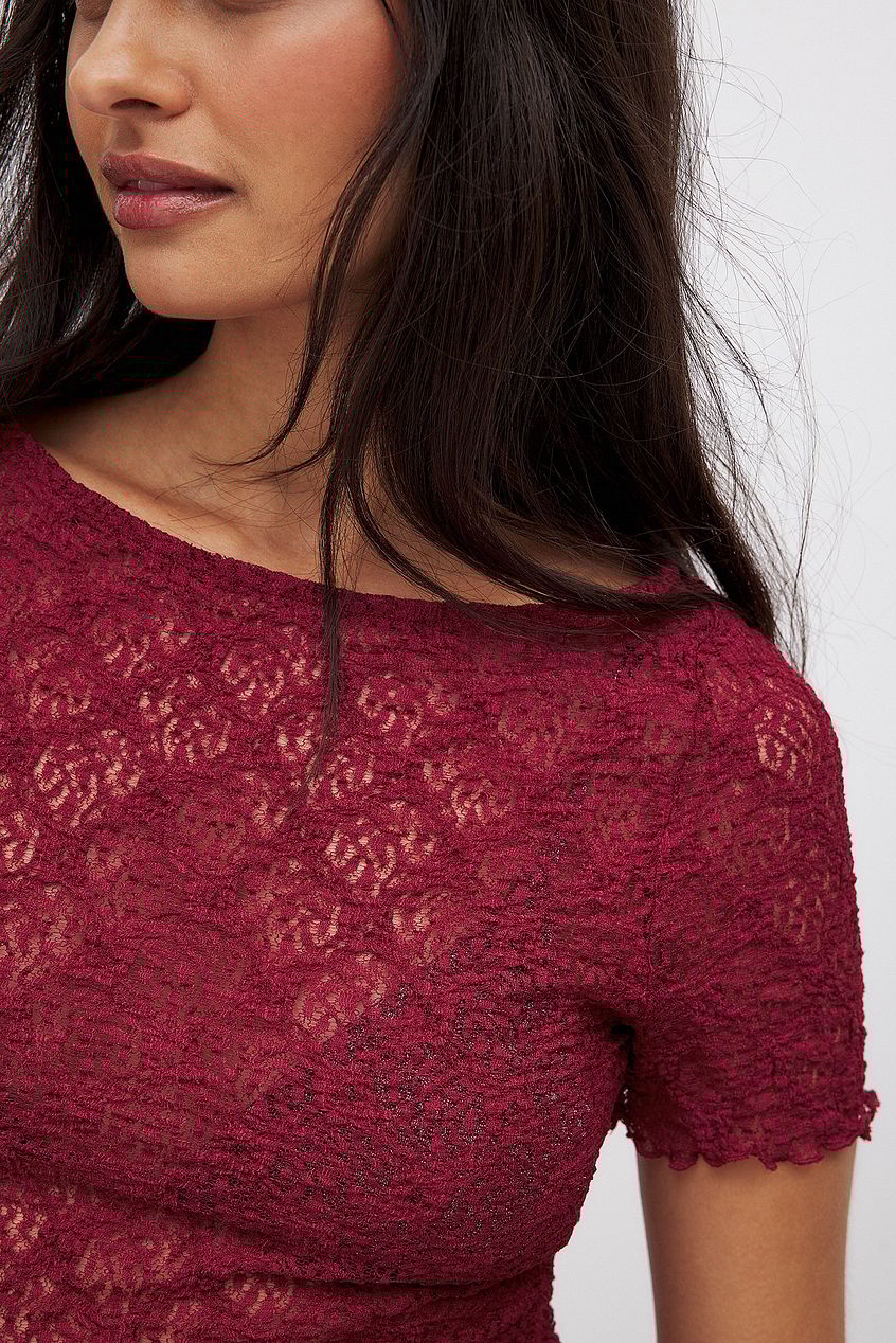 Short Sleeve Lace Top