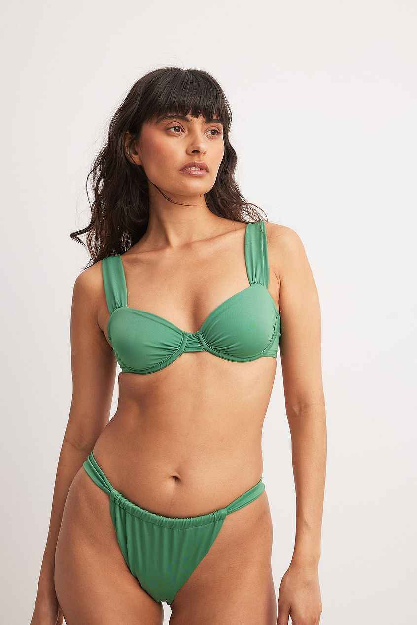 Na-kd Shiny High Cut Draped Bikini Panty