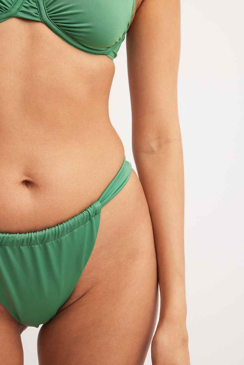 Na-kd Shiny High Cut Draped Bikini Panty