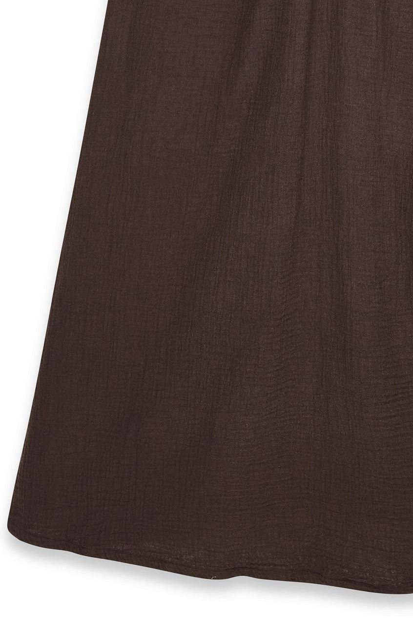 Na-kd Soft Cotton V Neck Midi Dress