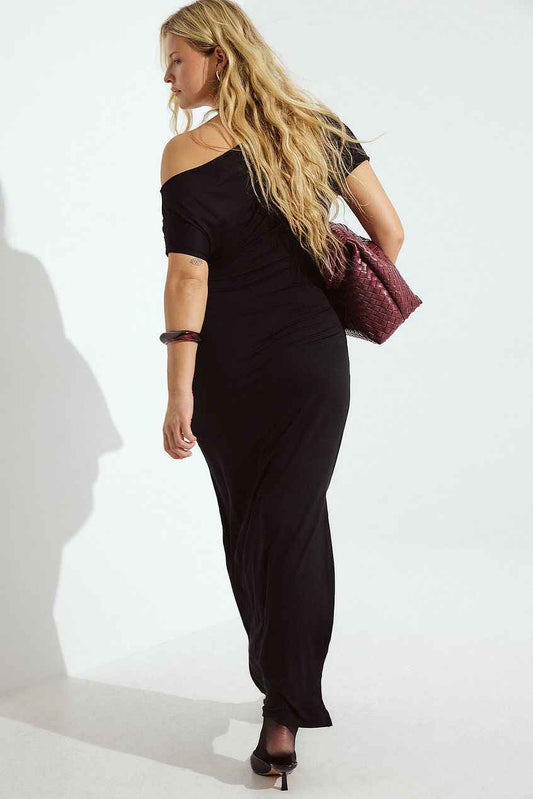 Na-kd Soft Line Draped Maxi Dress