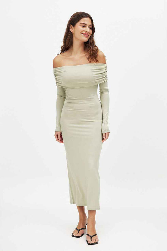 Na-kd Soft Line Midi Dress