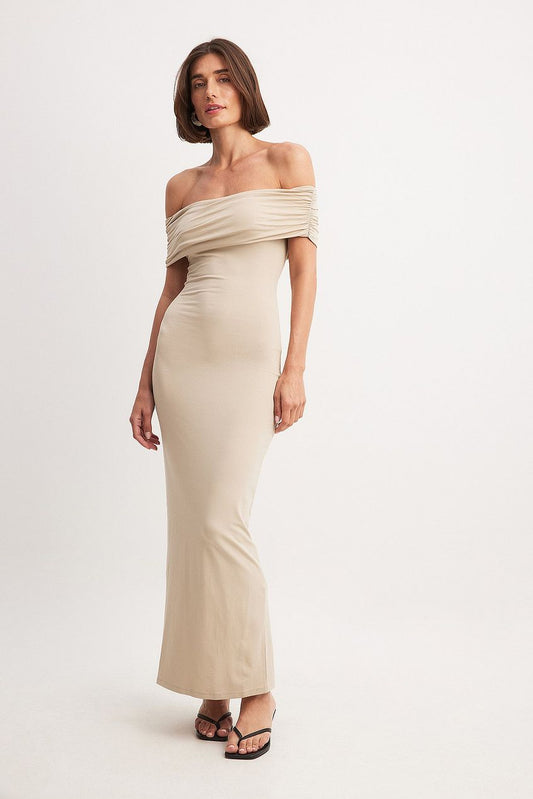 Soft Line Off Shoulder Maxi Dress