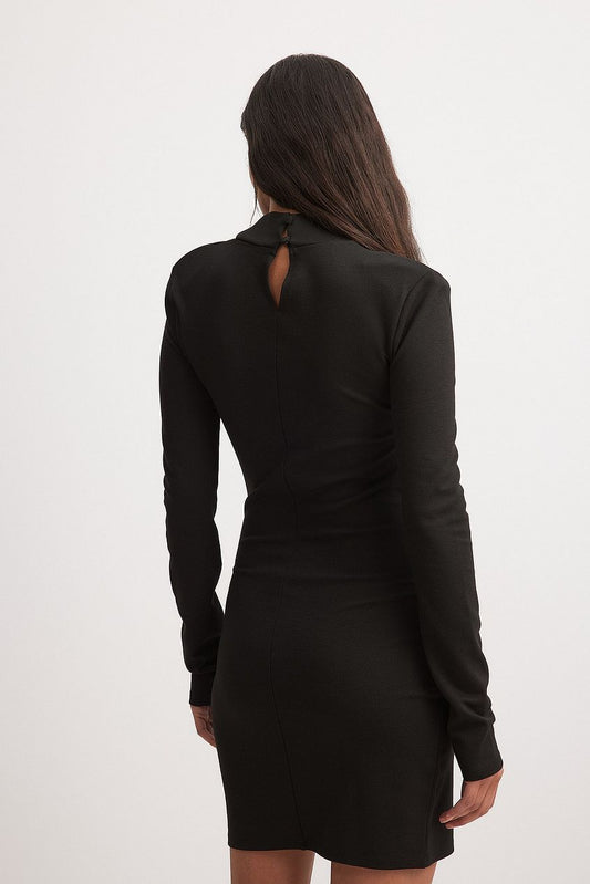 Square Neck Choker Detail Mini Dress